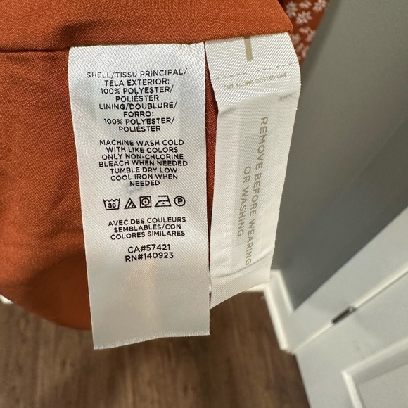 LOFT Orange Floral Sheath Dress, Size S - Picture 7 of 7